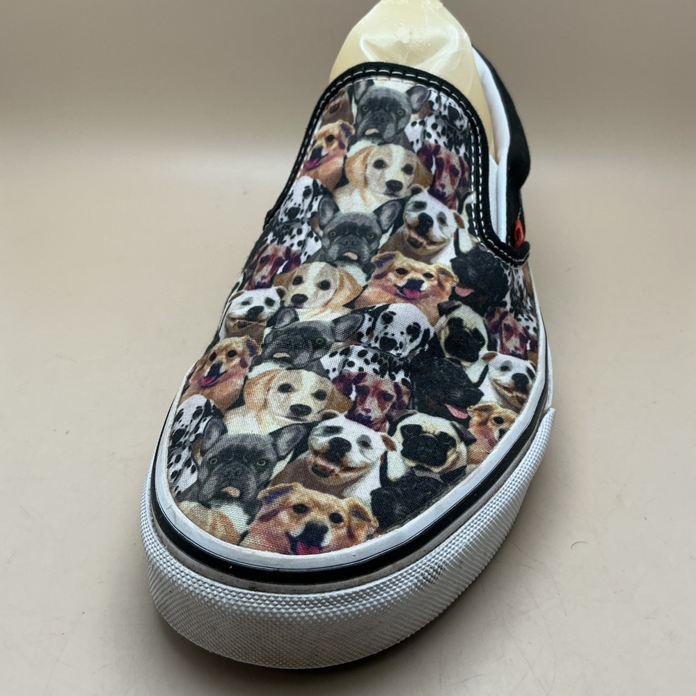 Vans X ASPCA Puppy Dog Faces Classic Slip Ons Men's 8.5 Women's 10 - Picture 13 of 16